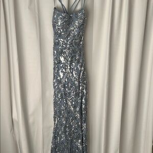 Blue sequence Windsor prom dress
